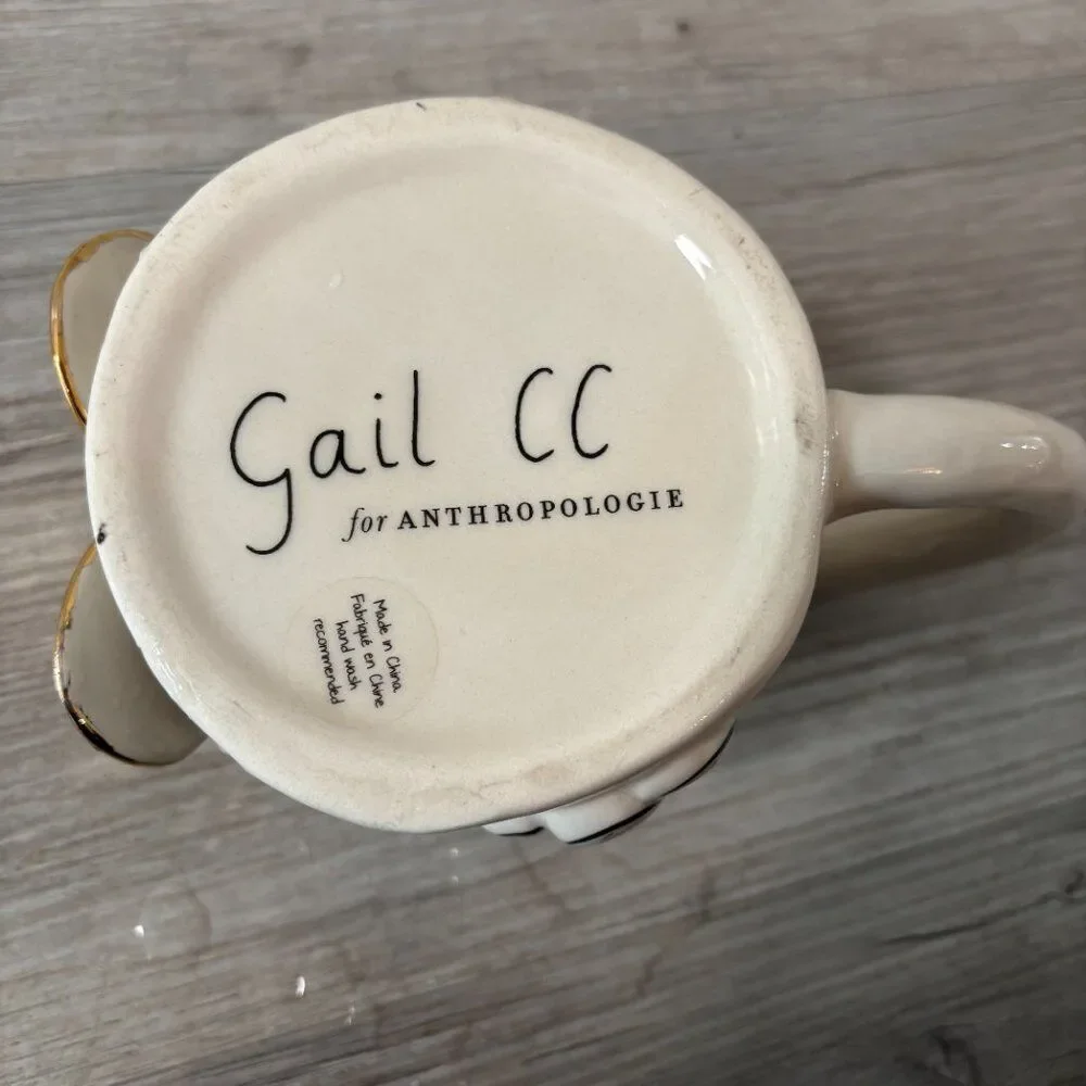 Anthropologie Gail CC Swan Mug